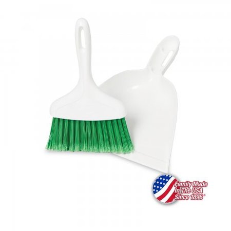 LIBMAN Libman Commercial Dust Pan With Whisk Broom - White - 1031